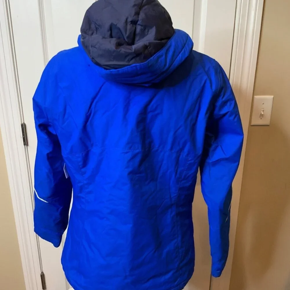 Columbia Royal Blue Thermal Coil Hooded Winter Jacket, Size M